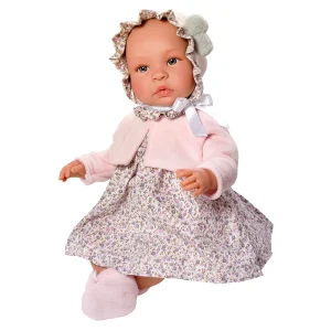 LEO FLORES GRISES CHAQUETA ROSA