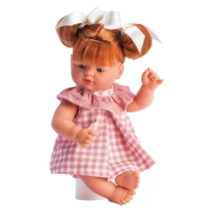 GUILLE VESTIDO CUADROS ROSAS CUELLO GASA ROSA