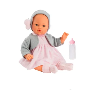 KOKE VESTIDO ROSA CHAQUETA GRIS