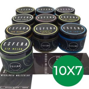 10 TARRINAS DE ESFERIFICACIONES  COCTELERIA MOLECULAR. 10X7 (300 ESFERAS).