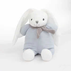 CONEJO MUSELINA AZUL 20 CM