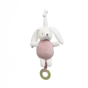 CONEJITO MUSICAL BLANCO Y ROSA 18CM