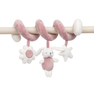 CONEJITO ESPIRAL BLANCO Y ROSA 32CM