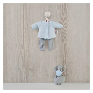 CONJUNTO BOMBONCÍN CON PANTALÓN GRIS Y AZUL