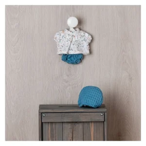 CONJUNTO GORDI CAMISA FLORES BRAGUITA Y GORRO AZULÓN