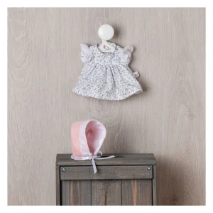 VESTIDO GORDI DE FLORES CON CAPOTA ROSA