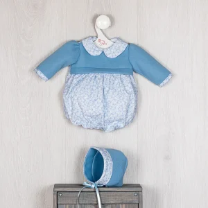 PELELE LEO FLORES CELESTE CON CAPOTA AZULONA