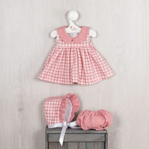 VESTIDO MARÍA CUADROS ROSAS