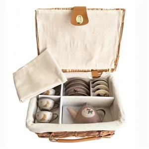 CESTA PICNIC JUEGO DE TÉ MÚSICOS DE BREMEN