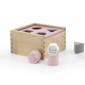 CAJA FORMAS MADERA ROSA