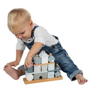 CASA BLOQUES MADERA APILABLES AZUL