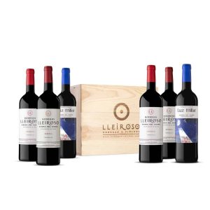 Selección 5 – Selección 5 Caja Madera 6 bot. (2 Luz Millar, 2 Lleiroso Crianza y 2 Lleiroso Reserva)