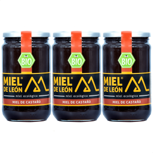 MIEL DE CASTAÑO ECOLÓGICA x 3 tarros de 800 gr